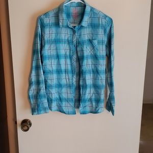 Faded Glory long sleeve plaid button up